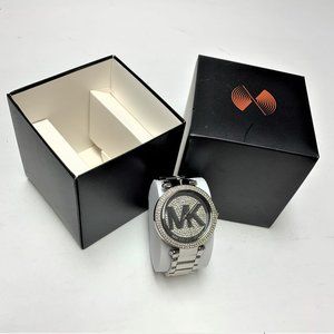 Michael Kors SS Logo Glitz Watch